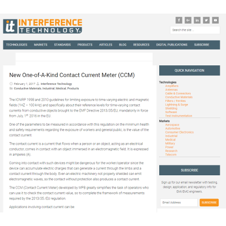 CCM review MPB mesuring instruments